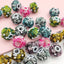 17mm Rose Fancy Bead (Dark Colors) (5pcs)