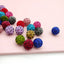 16mm Flocked Leopard Print Mix Beads (Bright Colors)-F24