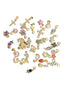 Gold Alloy Rhinestone Mix Bail Beads Dangles (10pcs)