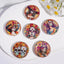 31mm Round Flat Autumn Katrina Skull Woman Theme AB Beads-GG20