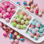 16mm Bicolor Ceramic Look Bead Mix-X8