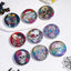 31mm Round Flat Skull Theme AB Beads-GG19
