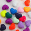 20mm Clear Cristal Rhinestone Heart Beads (5pcs)-U9