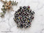 18mm Cross and Fleur de Lis and Black Rhinestone Sugar Beads (5pcs)