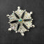 40mm Metal Alloy Snowflake Rhinestone Beads-T4