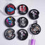 Rock and Roll Skull Flat Beads