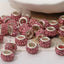 Pink Rhinestone Spacer Beads-10pcs-S3
