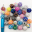 16mm Snowflake Acrylic Rhinestone Beads Mix (10pcs)