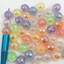 16mm Translucent Glitter Disco Beads Mix-EE7