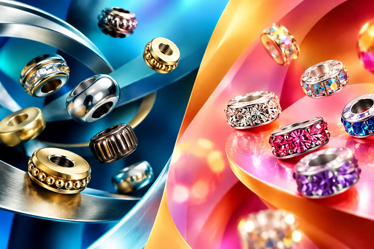 Metal Spacers vs Rhinestone Spacers for Makers