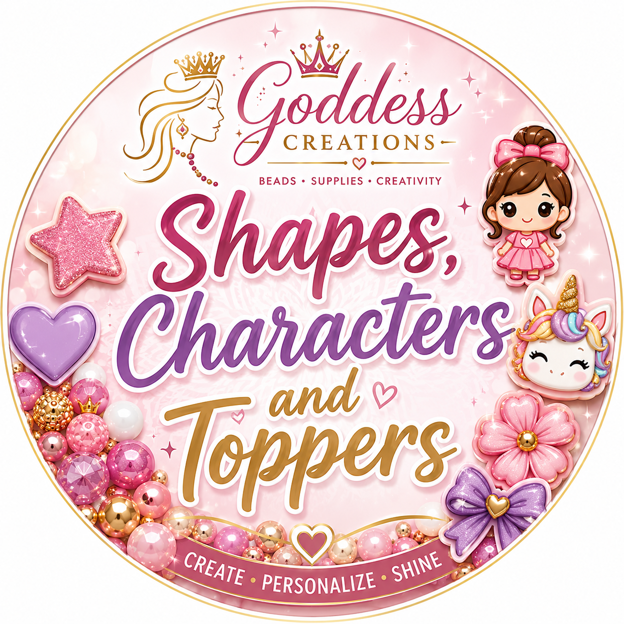 Shapes, Characters, and Toppers