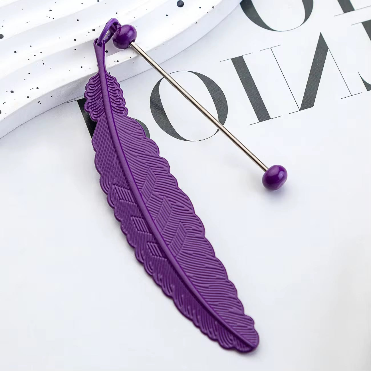 Feather Beadable Bookmark