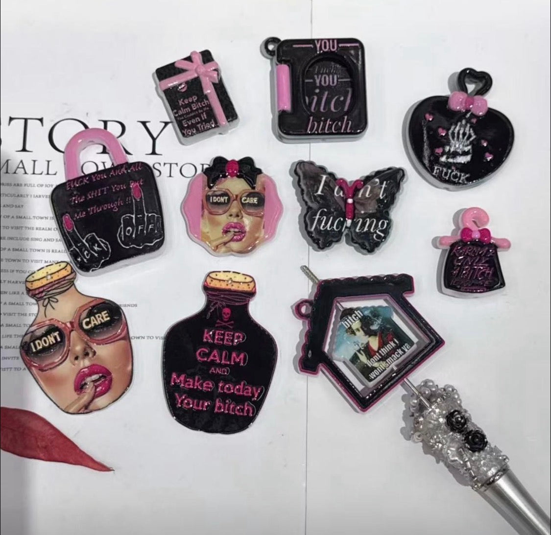 Bad B*tch Acrylic Shaped Beads-BB19 Main image
