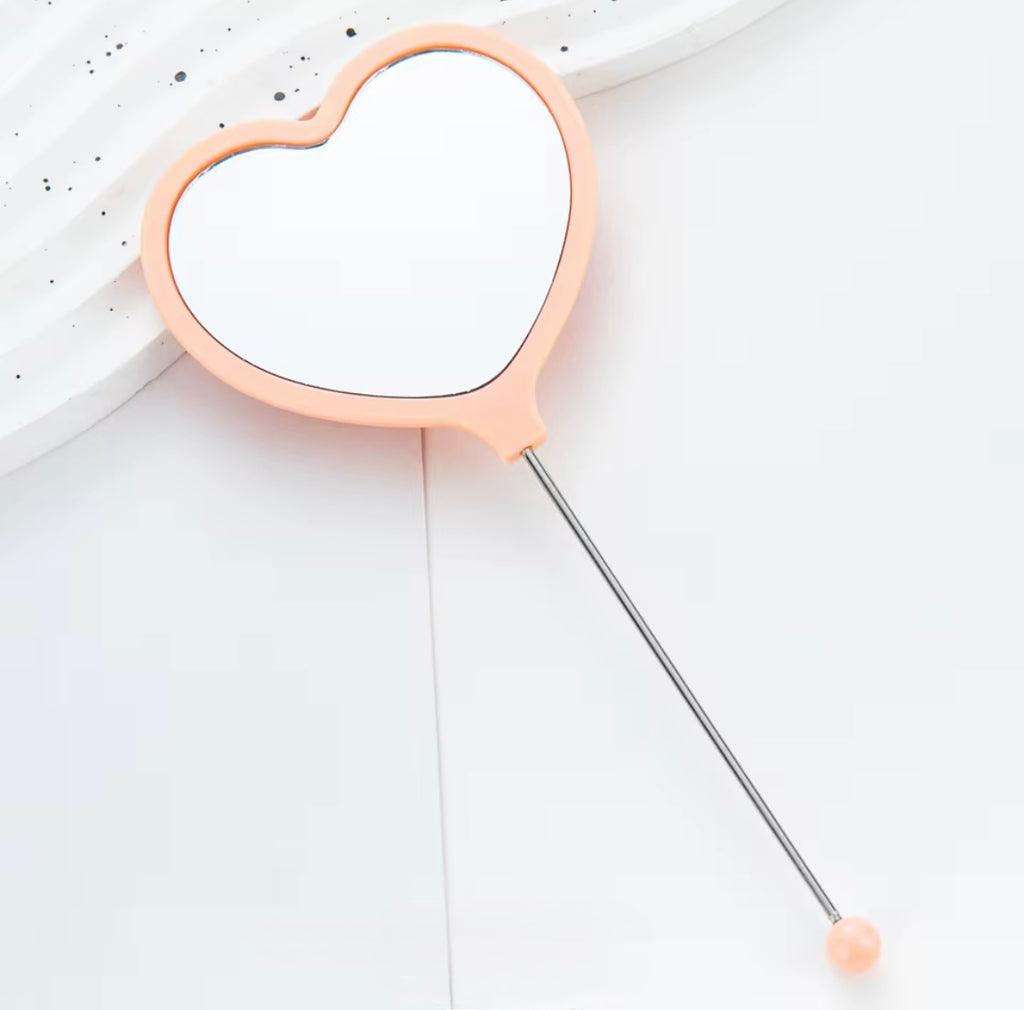 Heart Shaped Beadable Mirror