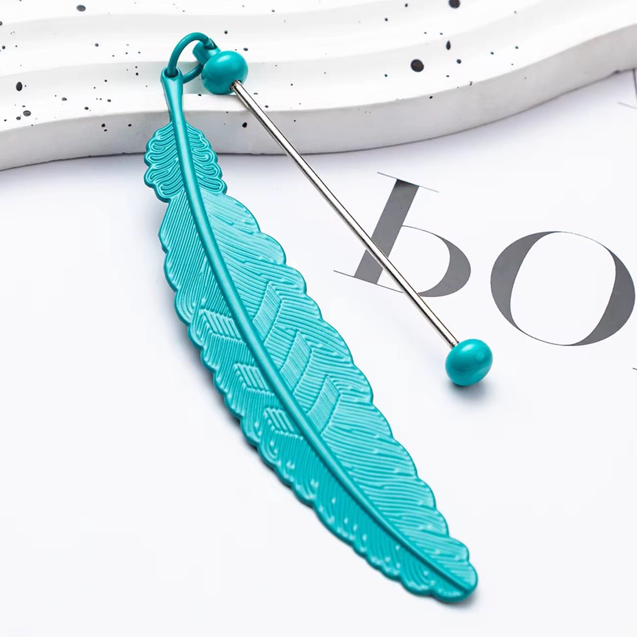 Feather Beadable Bookmark