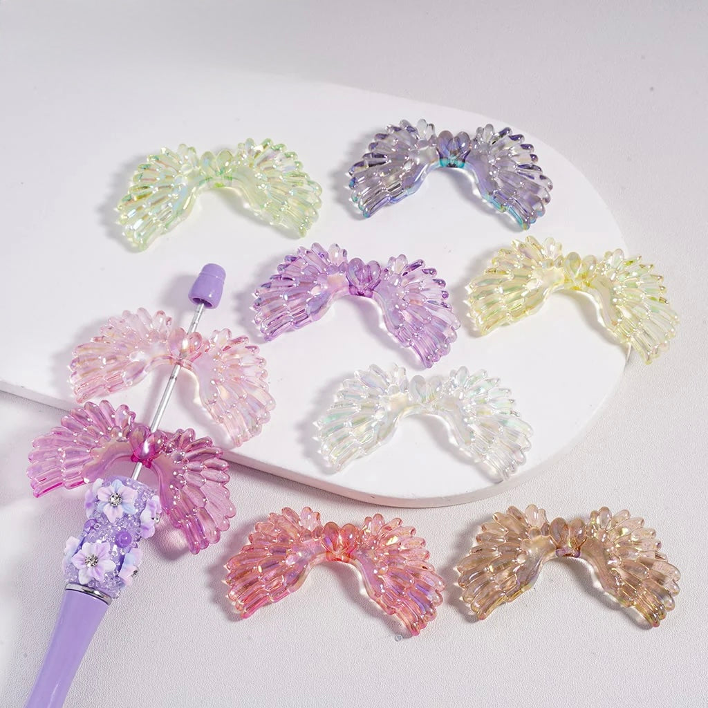 Angel Wing Spacer Clear Bead (5Pcs)