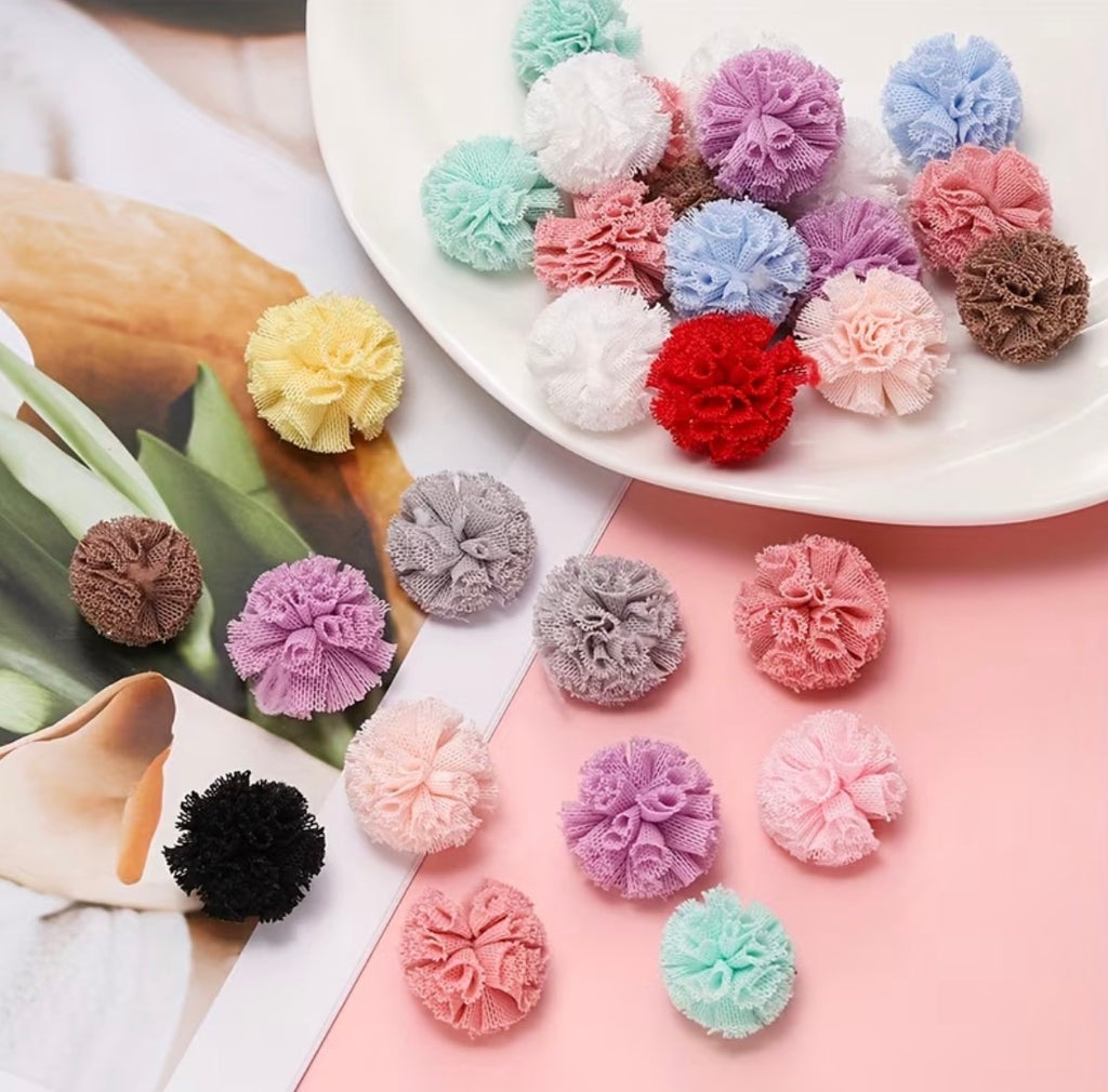 Mesh Flower for DIY and Pens (20 pcs)