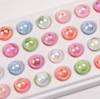16mm AB Clear Heart On Solid Beads Mix-K23