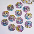 31mm Round Flat Zodiac Theme AB Beads-GG21