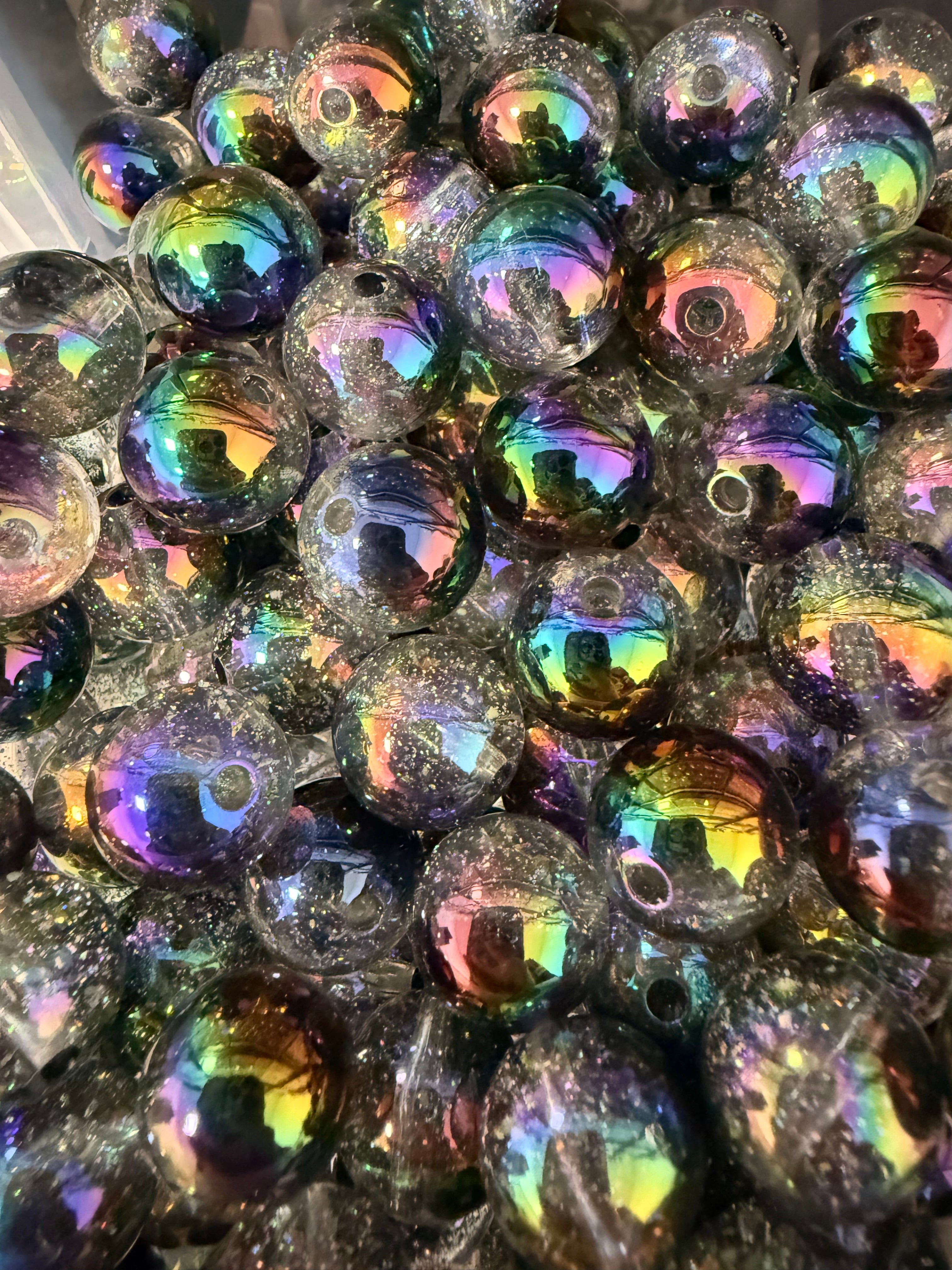 16mm Luxury AB Shimmer and Glitter Beads (Mix and Single colors)