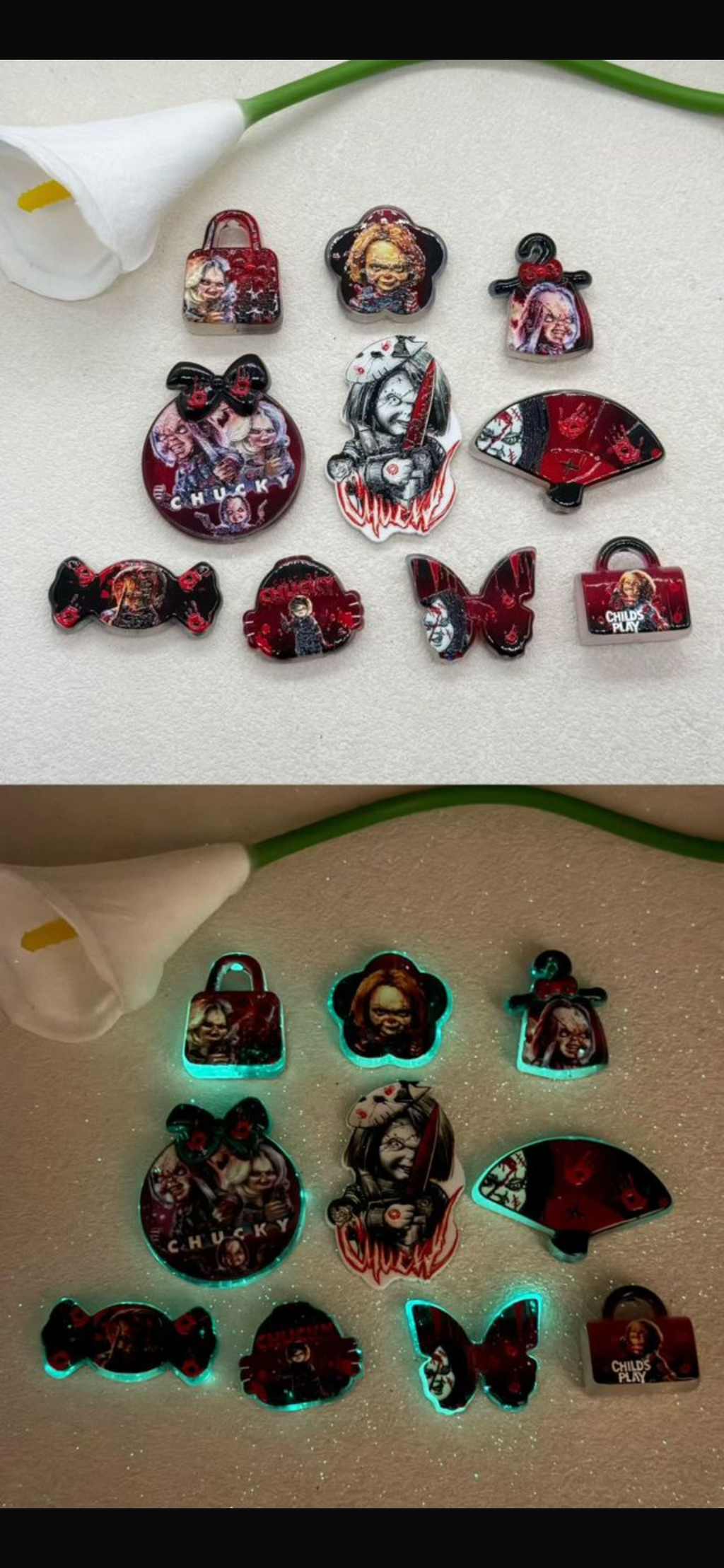 Chucky Scary Doll Acrylic Shapes Beads