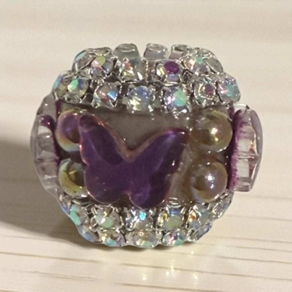 16mm Fancy Crystal Butterfly Beads-S22