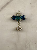 Metal Alloy Cross Rhinestone Beads
