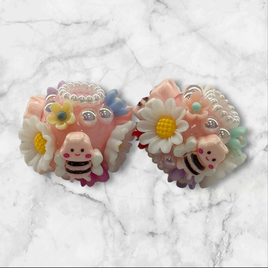 20mm Bee and Daisy Flowers Beads-Q2