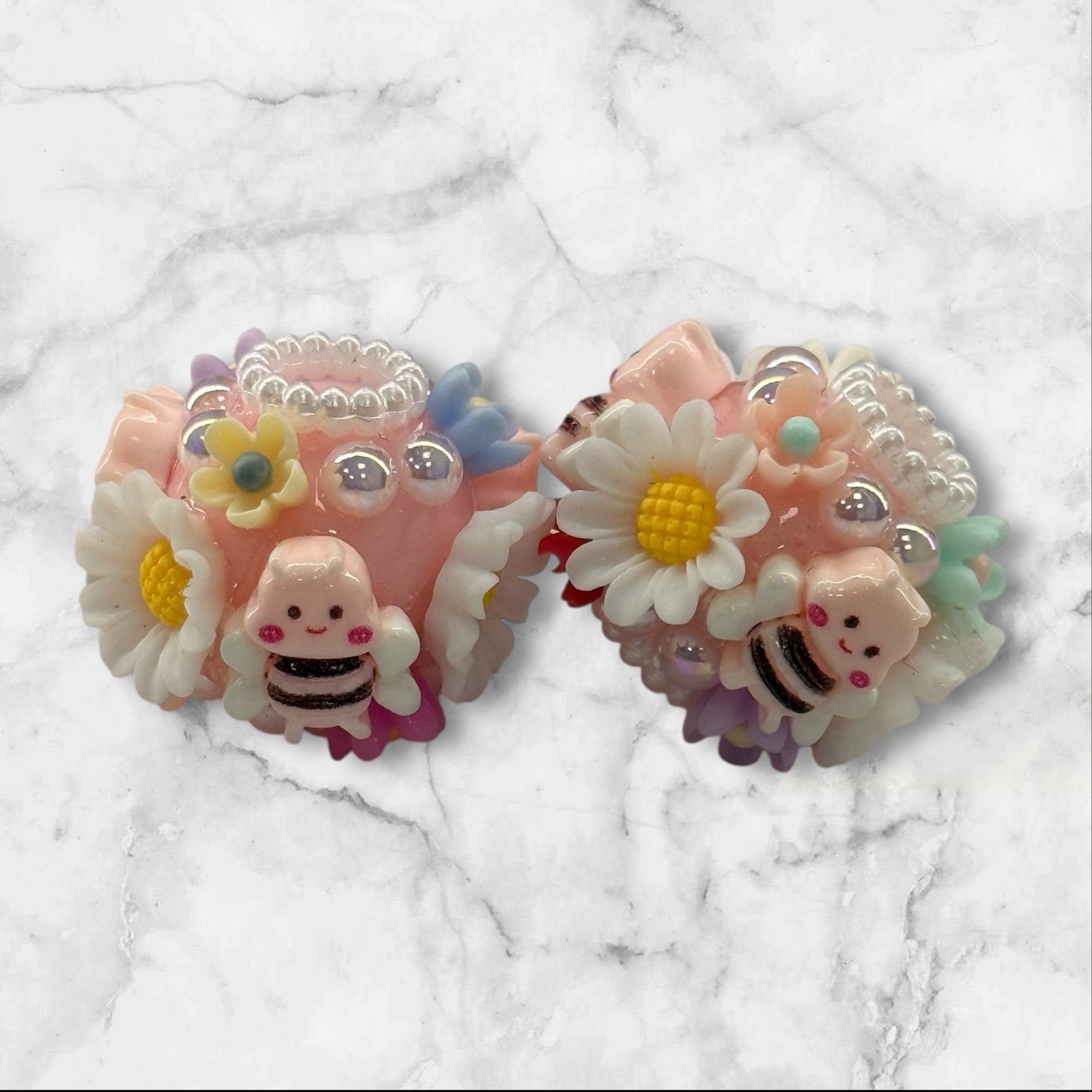 20mm Bee and Daisy Flowers Beads-Q2