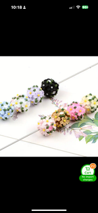 16mm Fancy Clay Daisy and Stone Beads-S6