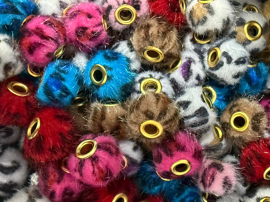 Leopard Print Spacer Beads-Q18