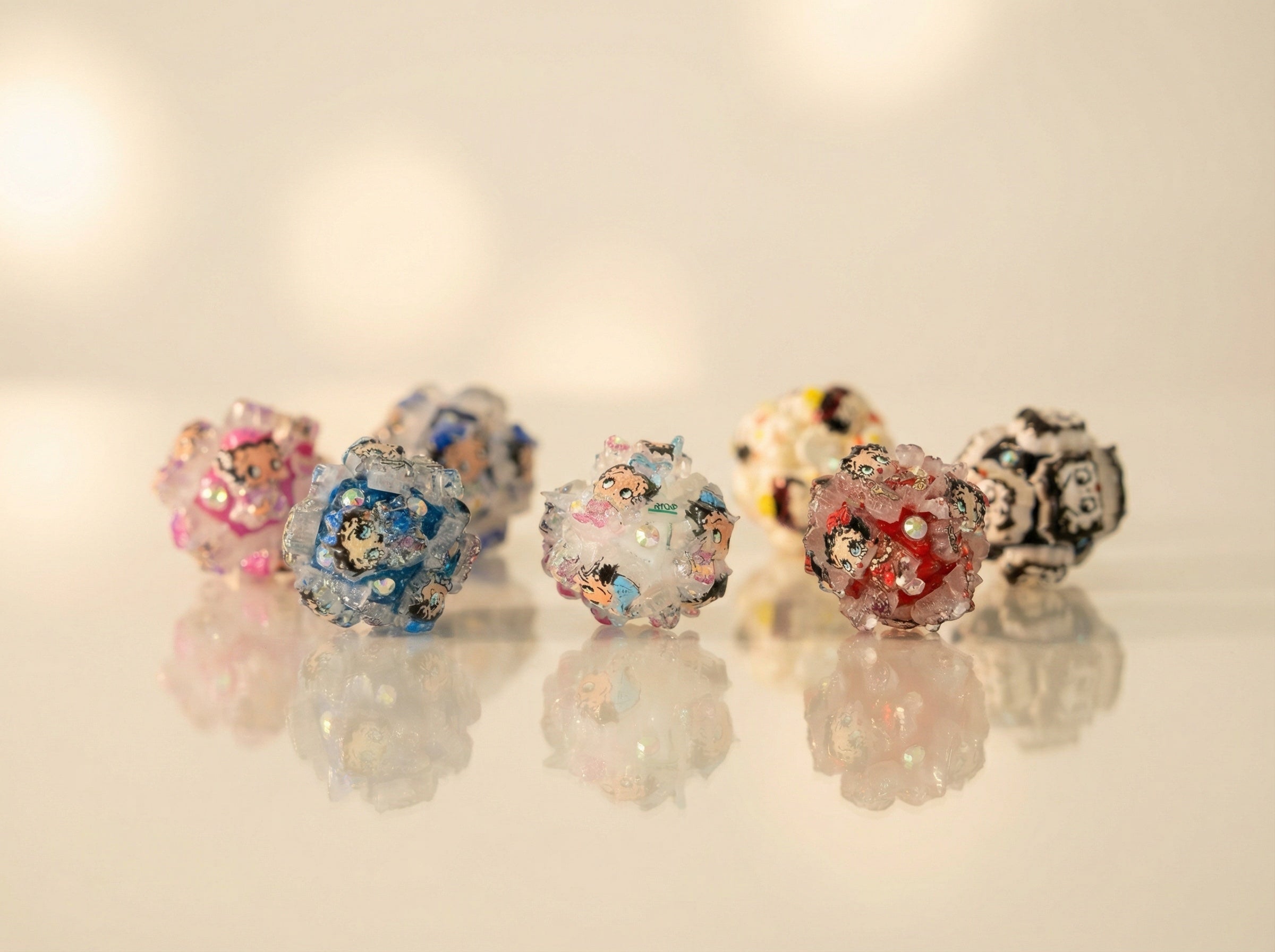 17mm Betty Boop Fancy Bead  Mix (5pcs)-AA1