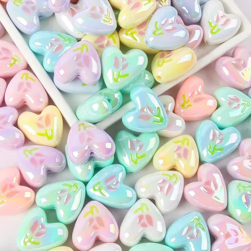 Tulip Embossed Heart Solid Colors Mix-W5