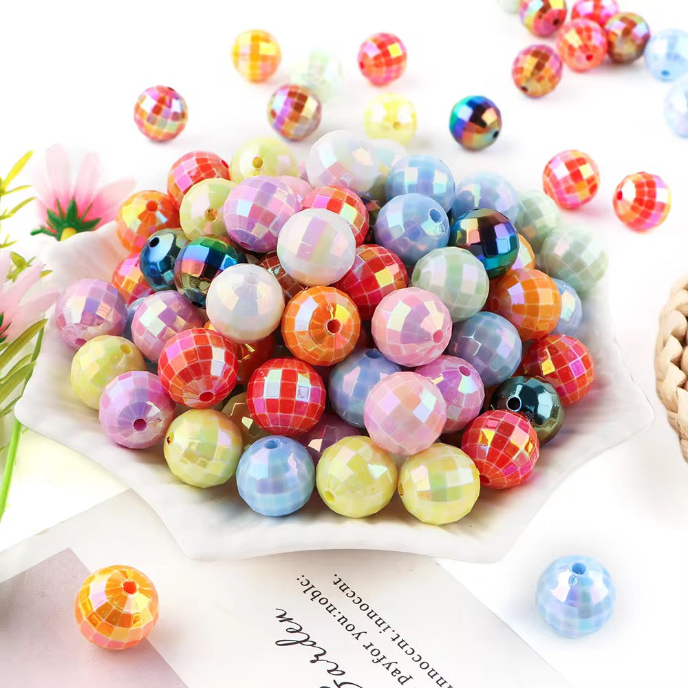16mm Solid Color Disco Beads Mix-I7