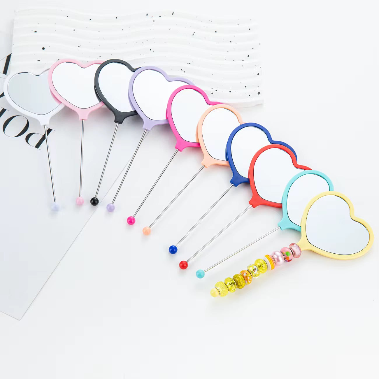 Heart Shaped Beadable Mirror Main image