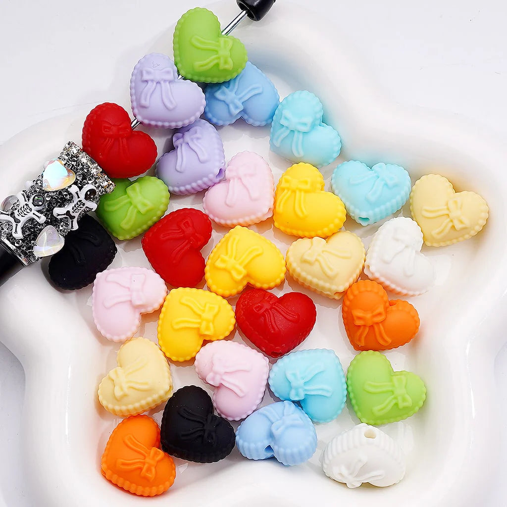 Matte Heart Beads Mix-X23