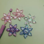 36mm Clear Snowflake Beads Mix (5Pcs)