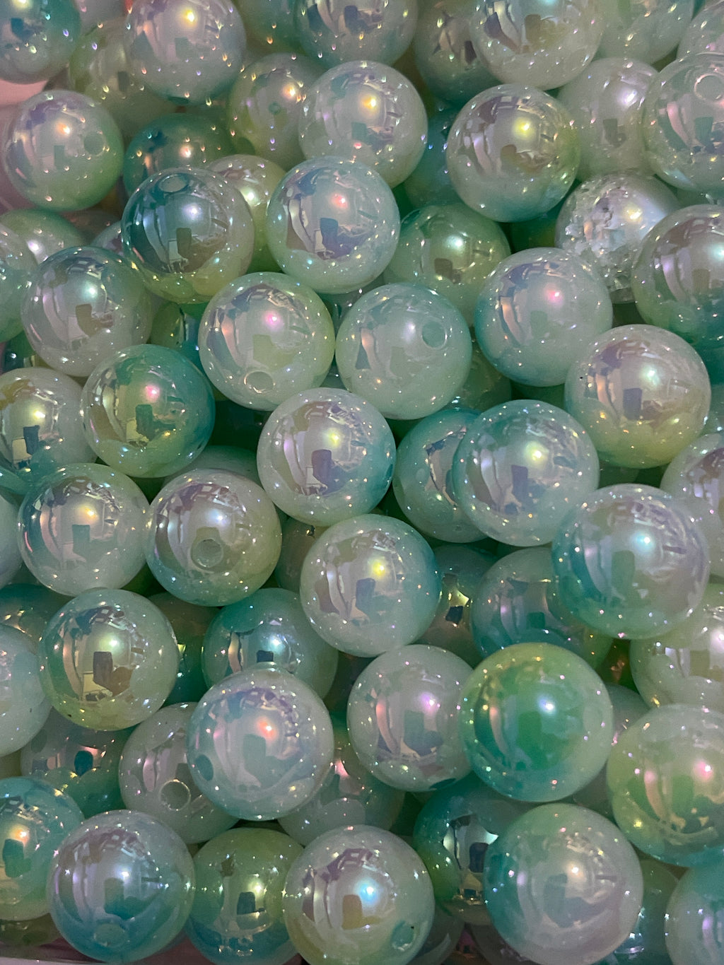16mm Glossy Ombre Color Acrylic Beads With UV Finish (Mix & Single Colors)