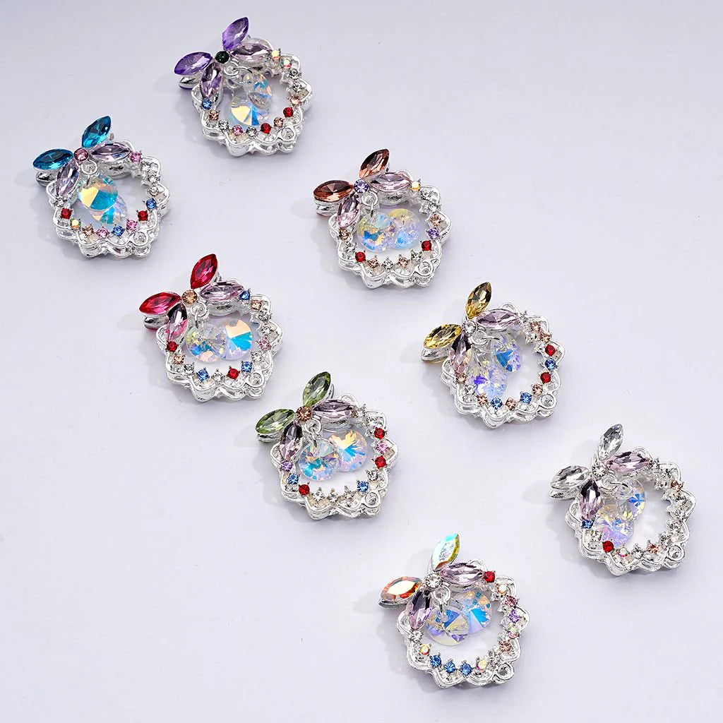24mm  Alloy Rhinestone Garland Beads