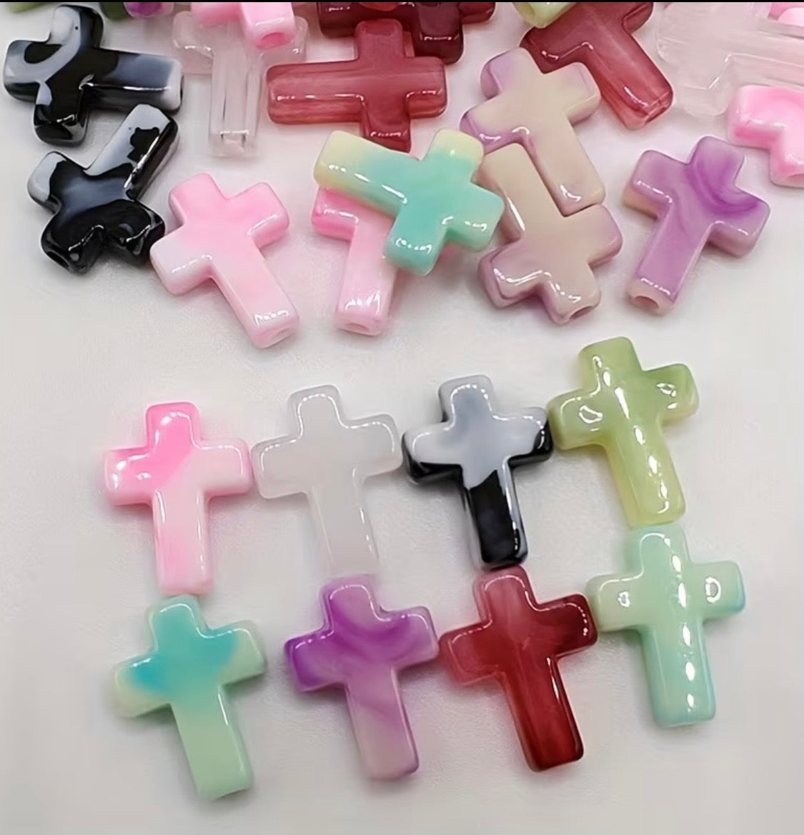 Marbled Cross Beads Mix Secondary image