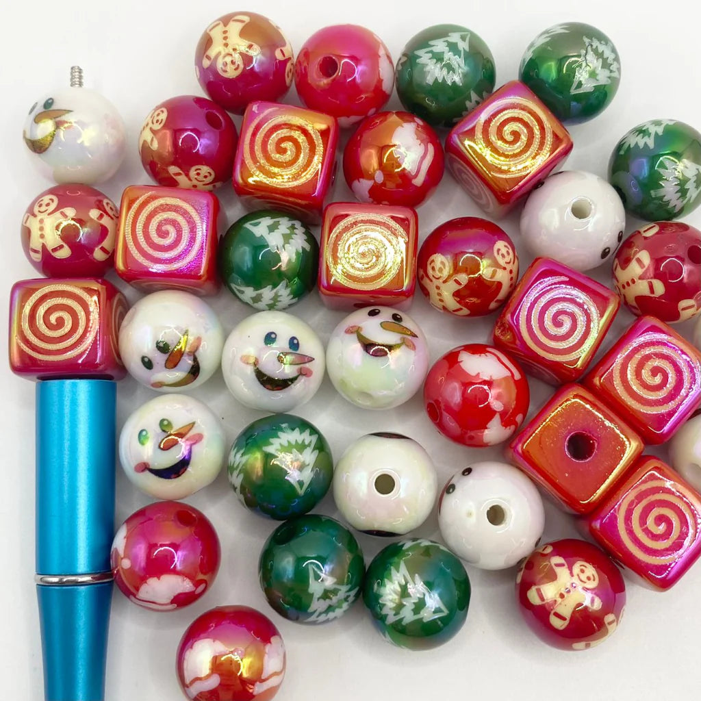 16mm Christmas Bead Mix Main image
