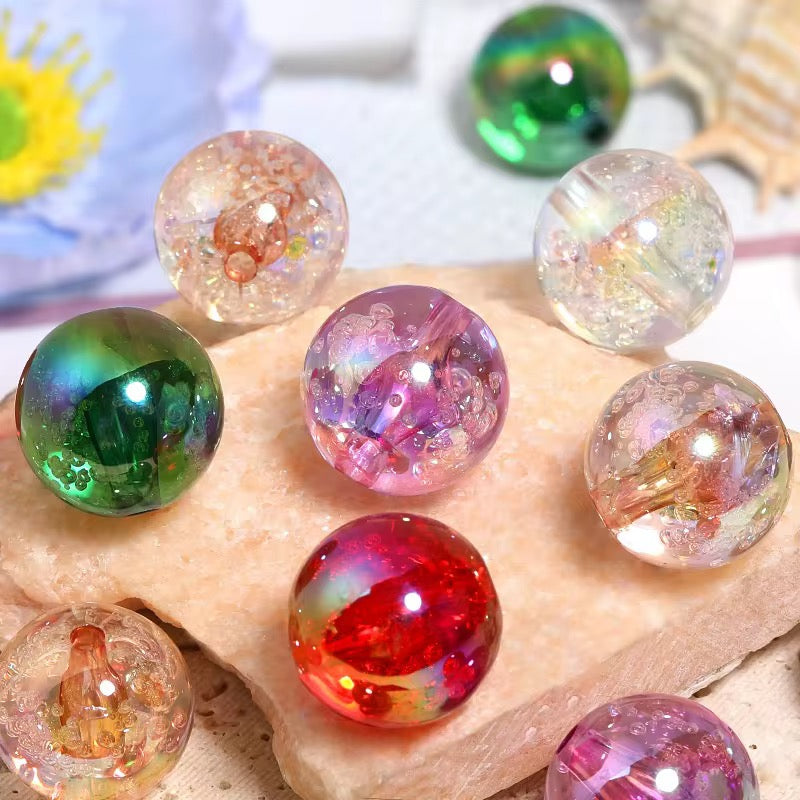 16mm Clear Bubblefilled Beads-X17 Secondary image