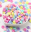 8mm  Pastel Acrylic Spacer  Mix 100 pc