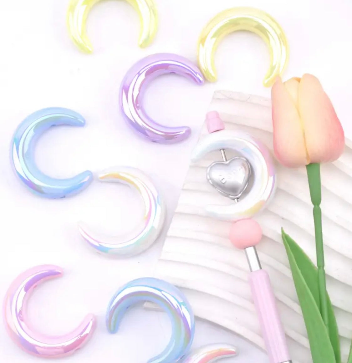 Mini Crescent Moon Beads Main image