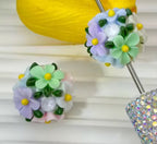 16mm Fancy Clay Daisy and Stone Beads-S6