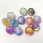 16mm Shimmer Glitter Striped Beads Mix-Z6