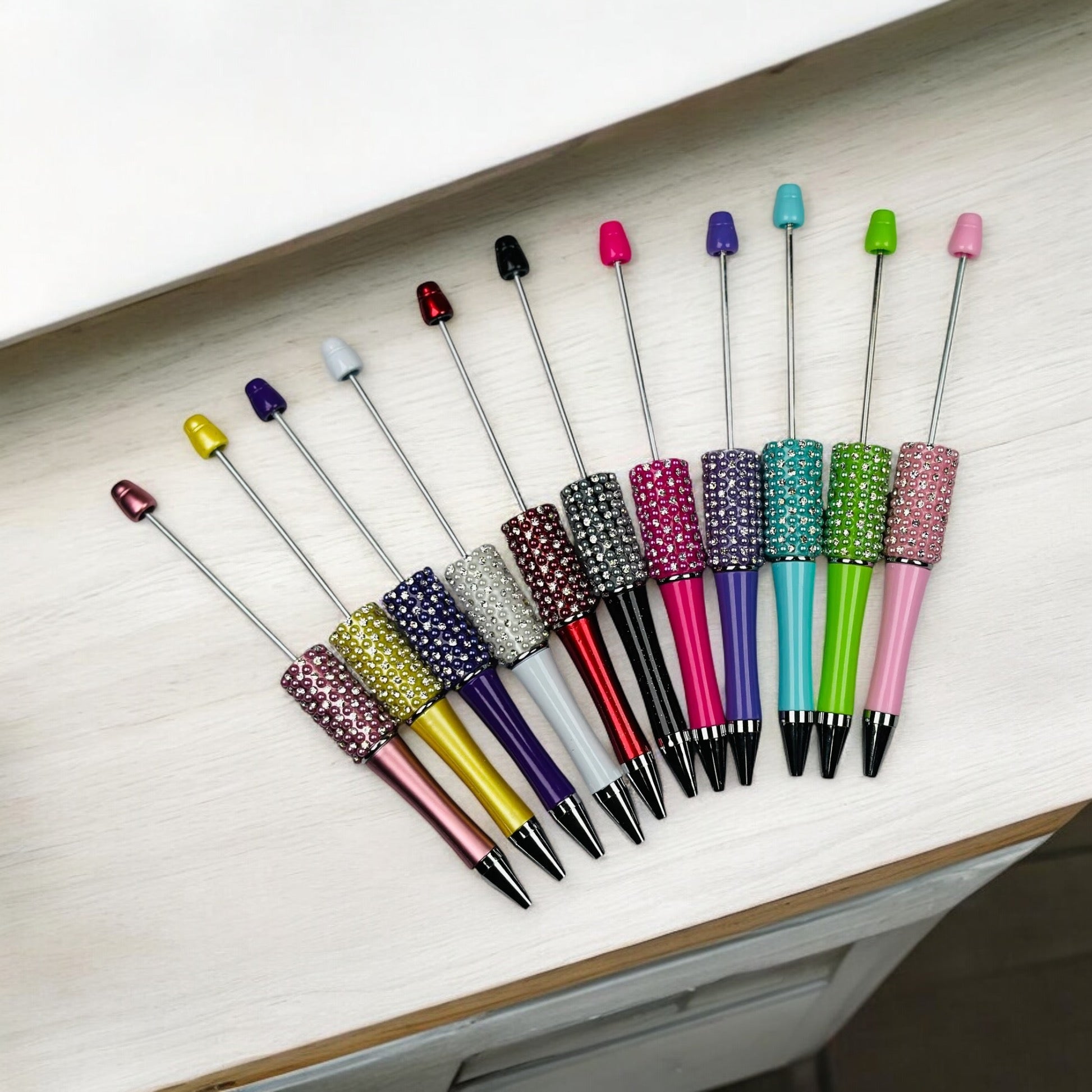 Pearl Rhinestone Beadable Pens