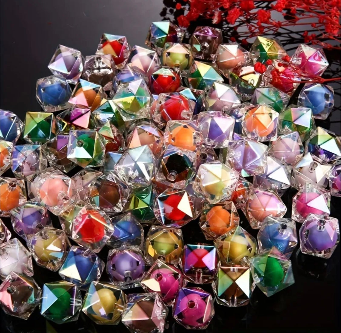 16MM Hexagon Double Layered AB Mix