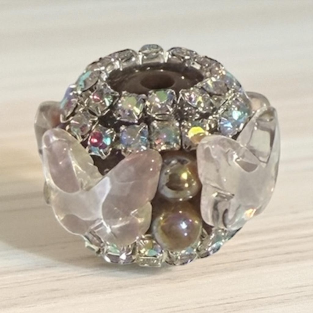 16mm Fancy Crystal Butterfly Beads-S22