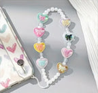 Bow Solid Color Heart Beads-R16